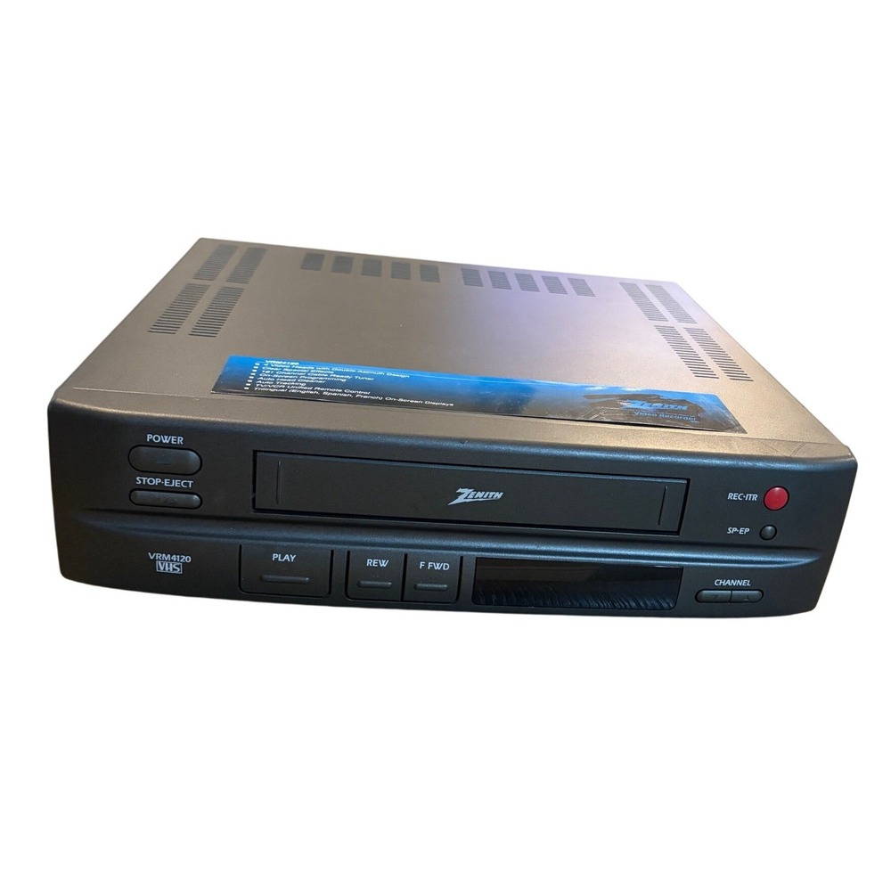 Zenith VRM4120 VHS Video Recorder Black 4-Head Analog VCR Player Parts Only
